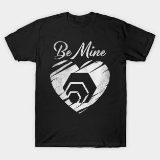 Valentine Be Mine HEX Coin To The Moon HEX Crypto Token Cryptocurrency Blockchain Wallet Birthday Gift For Men Women Kids T-Shirt